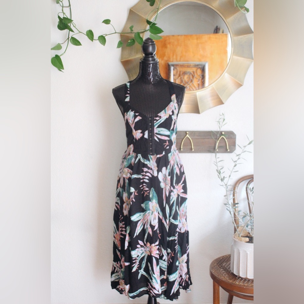 Kimchi Blue Bermuda Nights Hook + Loop Midi Dress